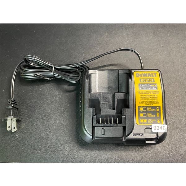 Lot of 1 Dewalt DCB107 12v/20v ax Lithium Ion Battery Charger - Brand New!