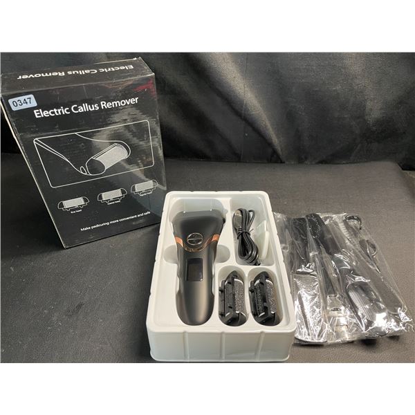 Lot of 1 Electric Callus Remover for Feet/Pedicures w/ Assorted Foot Filing Tools - Brand New