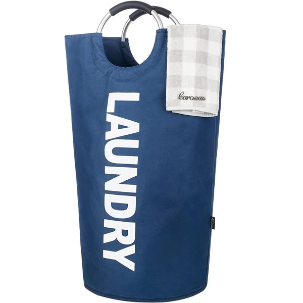 Lot of 1 Caroeas XXL Super Large 115L Laundry Basket - Blue - Brand New!