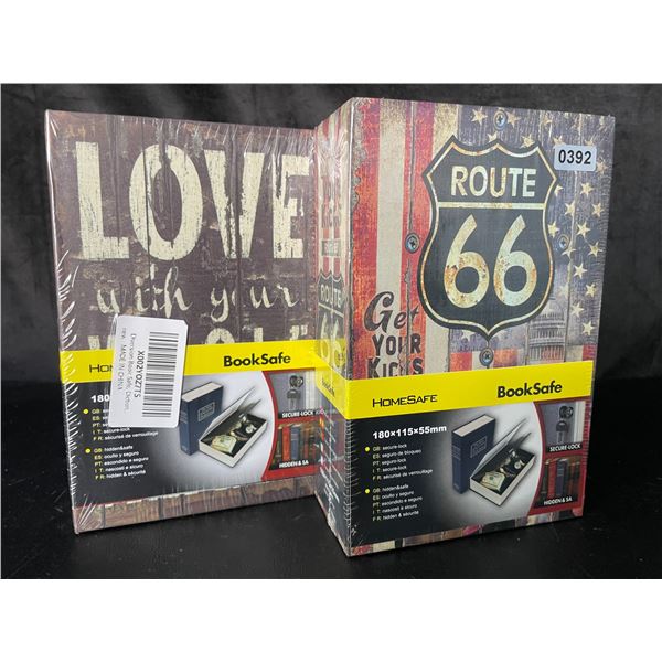 Lot of 2 Book Safes/Hidden Safes w/ Secure Locks - Brand New!