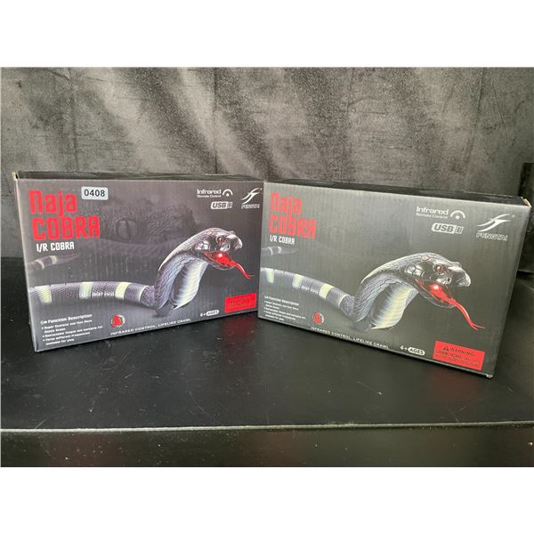 Lot of 2 Naja Cobra - Remote Control R/C Cobra Snake Toys - Brand New
