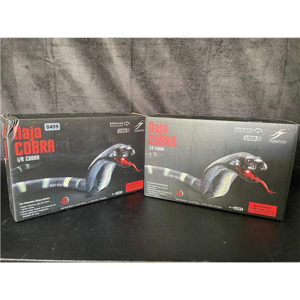 Lot of 2 Naja Cobra - Remote Control R/C Cobra Snake Toys - Brand New