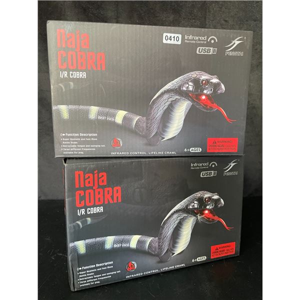 Lot of 2 Naja Cobra - Remote Control R/C Cobra Snake Toys - Brand New