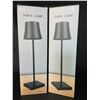 Image 1 : Lot of 2 Rechargeable Touch Dimming LED Table Lamps - Black - 15 inch - Brand New!