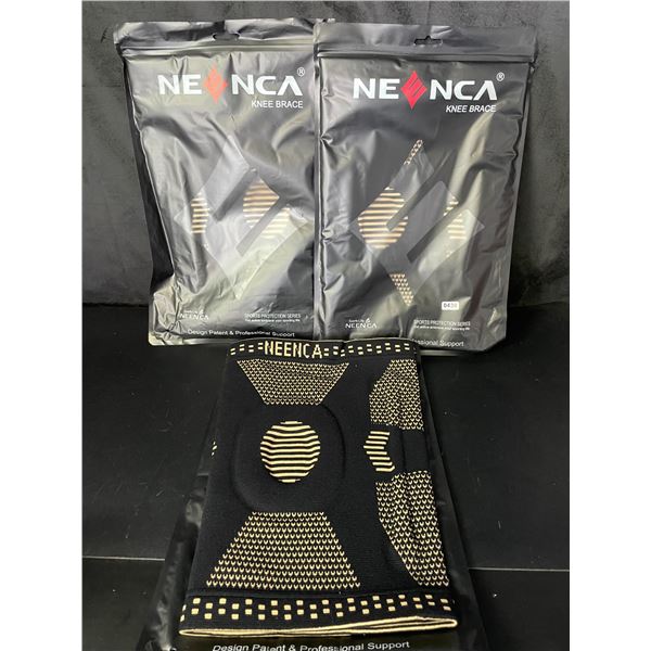 Lot of 3 Neenca Professional Knee Braces - Size XXL - Brand New
