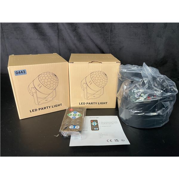 Lot of 2 LED Party Lights w/ Remote Control - Brand New!