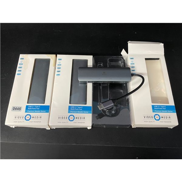 Lot of 3 USB 3.1 Type-C Multi-Port Hubs - Brand New!