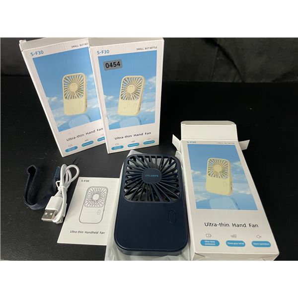 Lot of 3 Portable Handheld Mini USB Rechargeable Fans - Brand New! Great for Summer Time!