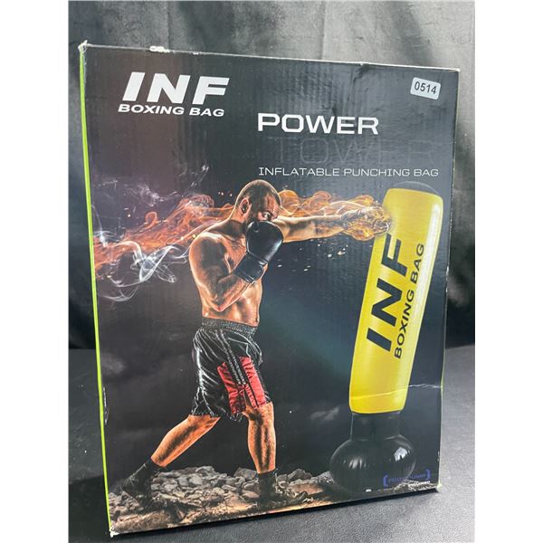 Lot of 1 Inflatable Punching Bag/Boxing Bag w/ Foot Pump - Brand New! (Stands Approx. 5FT Tall)