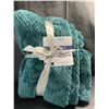 Image 1 : Lot of 1 Soft & Cozy Sherpa Fleece Blanket - Large 66 x 90in Size - Blue