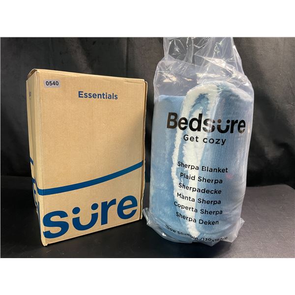 Lot of 1 Bedsure Flannel Soft Fleece Blanket - 50x60inch - Blue