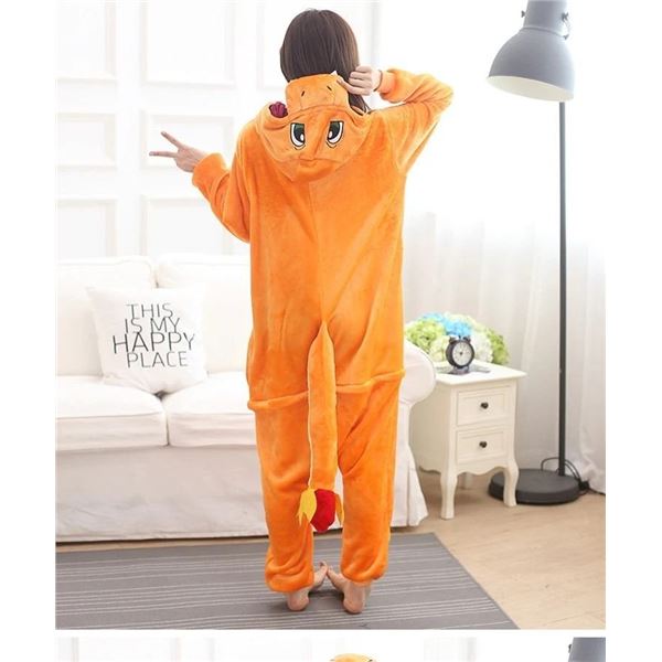 Lot of 1 Unisex Adult Onesie - Charmander/Pokemon Design - Size Medium - Brand New!