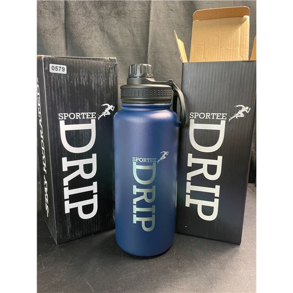 Lot of 2 Sportee Drip 32oz Double Wall Insulated Sports Bottles - Brand New!