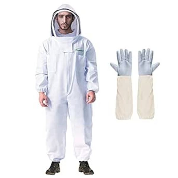 Lot of 1 Professional Beekeeper Outfit/Suit w/ Gloves and Ventilated Hood - Brand New
