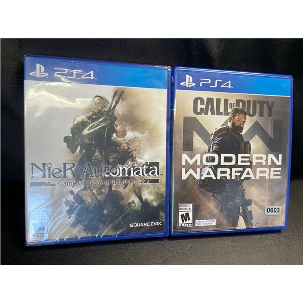 Lot of 2 Playstation 4 Video Games - Call of Duty Modern Warfare & Nier Automata