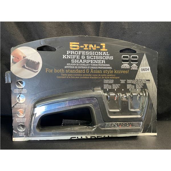 Lot of 1 5-in-1 Professional Knife & Scissors Sharpener - Brand New