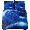Image 1 : Lot of 1 Cliab 7pc Galaxy Bedding Set/Duvet Set with Fitted Sheet - Full Size - Brand New!