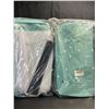 Image 2 : Lot of 2 Totanki 27" Large Slim Rolling Laundry Baskets - Blue - Brand New!