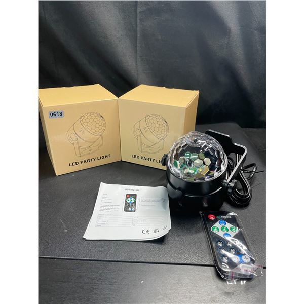 Lot of 2 LED Party Lights w/ Remote Control - Brand New!