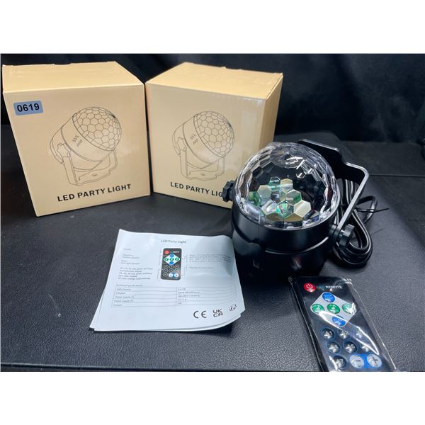 Lot of 2 LED Party Lights w/ Remote Control - Brand New!