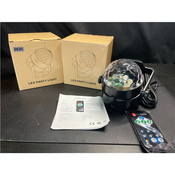Lot of 2 LED Party Lights w/ Remote Control - Brand New!