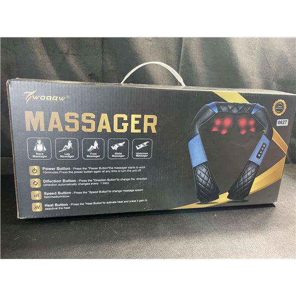 Lot of 1 Shiatsu Neck & Back Wrap-Around Massager with Kneading & Heat