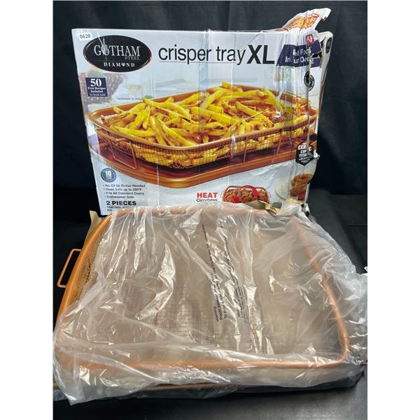Lot of 1 Gotham Steel Diamond Crisper Tray XL - 2PCs Set - Brand New (Box Has Cosmetic Damage*)