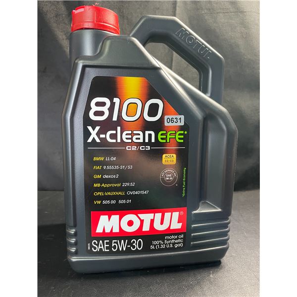 Lot of 1 Jug of 8100 X-clean EFE Motul SAE 5W-30 Motor Oil - 5L Jug - Brand New