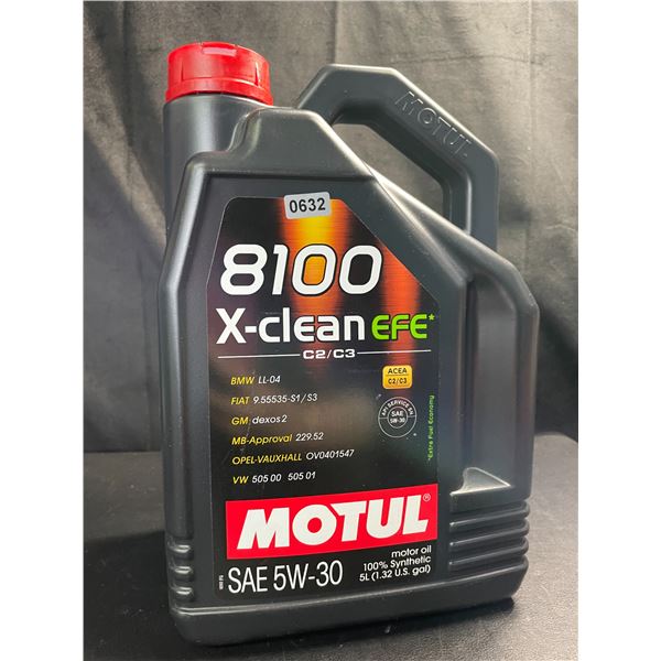 Lot of 1 Jug of 8100 X-clean EFE Motul SAE 5W-30 Motor Oil - 5L Jug - Brand New