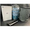 Image 2 : Lot of 1 Stackable 3-Layer Bento Lunch Box w/ Insulated Carrying Bag & Cutlery Set - Brand New