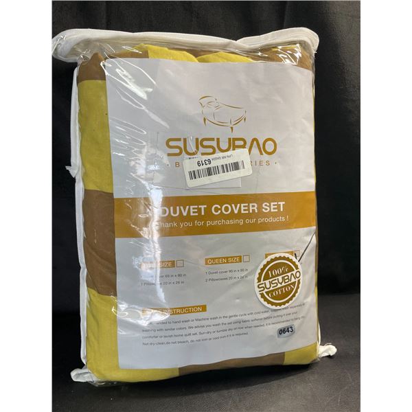 Lot of 1 Susypao King Size Duvet Cover Set - Brand New