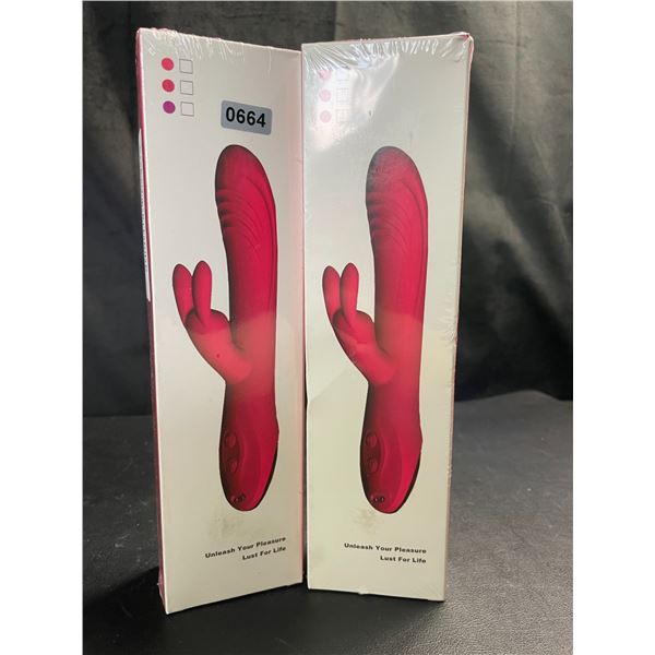 Lot of 2 Rabbit-Style Vibrating Silicone Sex Toys for Women - Brand New!