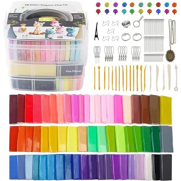 Lot of 1 Box of Tavolozza Polymer Clay Set - 60 Colours - Brand New!