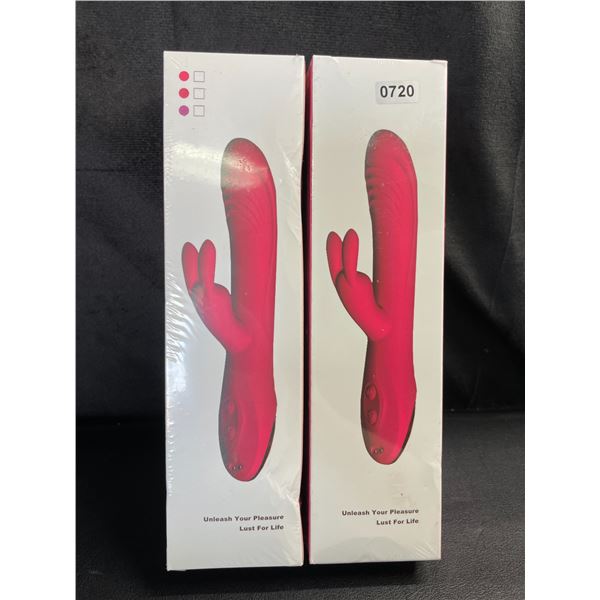 Lot of 2 Rabbit-Style Vibrating Silicone Sex Toys for Women - Brand New!