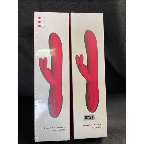 Lot of 2 Rabbit-Style Vibrating Silicone Sex Toys for Women - Brand New!