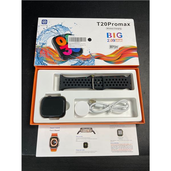 Lot of 1 T20 Pro Max Smart Sports Watch w/ 2.1" Amoled Display - Activity Tracker - Brand New!