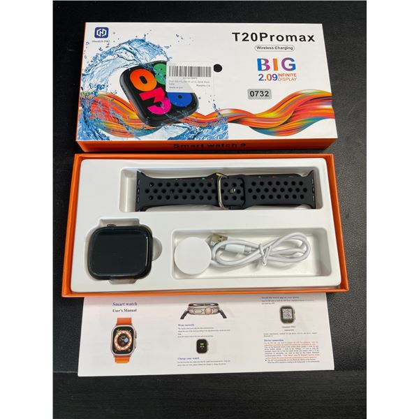 Lot of 1 T20 Pro Max Smart Sports Watch w/ 2.1" Amoled Display - Activity Tracker - Brand New!