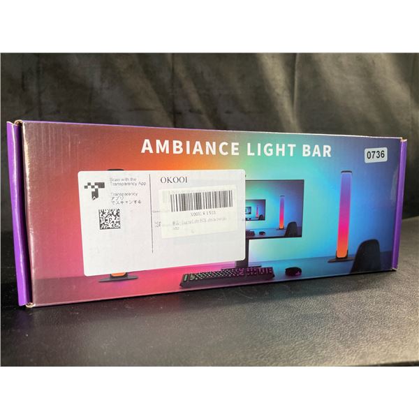 Lot of 1 Set of RGB Color-Changing Ambiance Light Bars - 2 Lights in Box - 10 inch - Brand New!