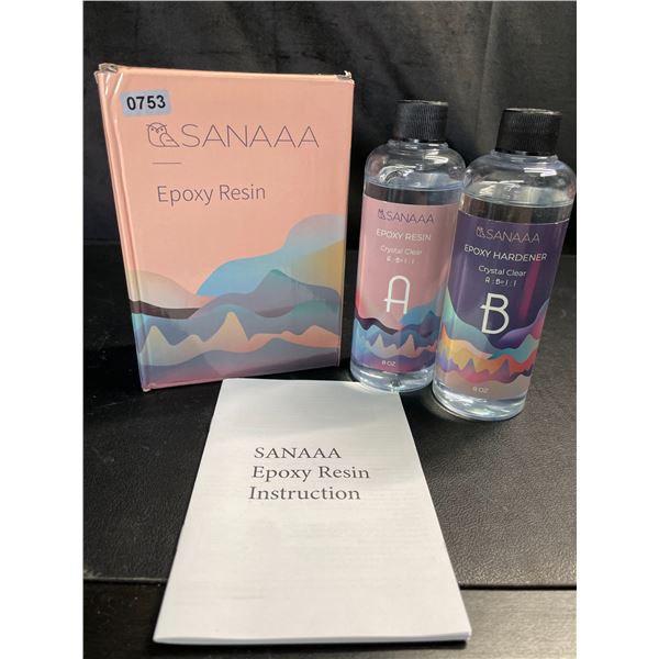 Lot of 1 Box of Crystal Clear Epoxy Resin - Part A & B - 16oz Kit - Brand New!