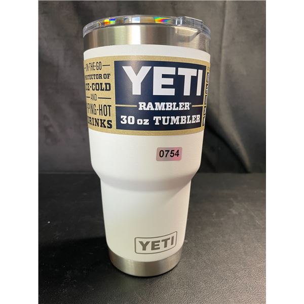Lot of 1 YETI Rambler 30oz Tumbler - White - Brand New!