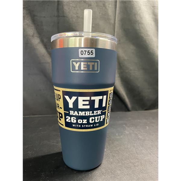 Lot of 1 YETI Rambler 26oz Straw Cup - Blue - BRAND NEW!