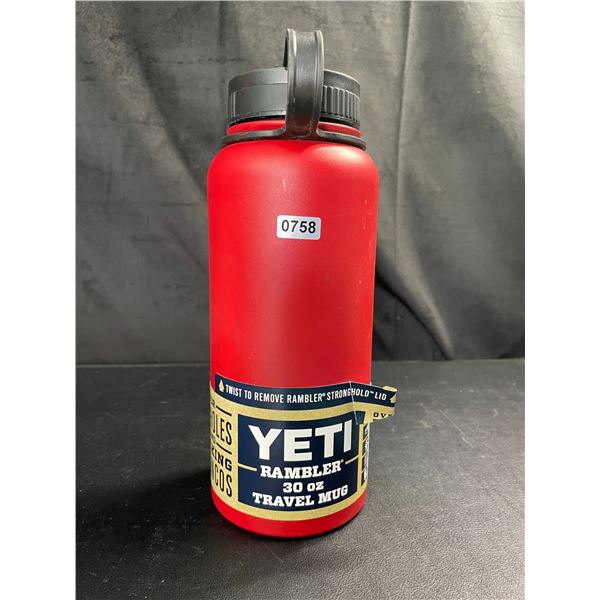 Lot of 1 YETI Rambler 30oz Travel Mug - Red