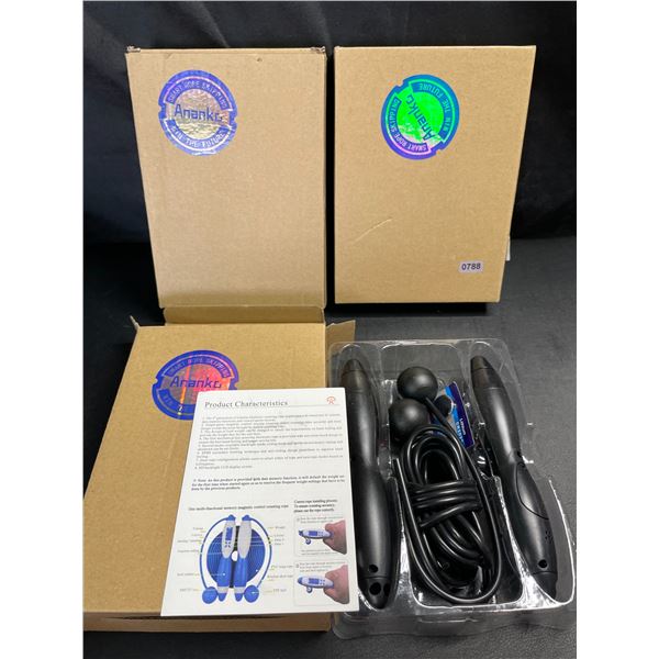Lot of 3 Electronic Jump Ropes/Skipping Ropes - Brand New!