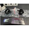Image 3 : Lot of 4 Sets of Attachable Headlights for Crocs Shoes - Black - Brand New!