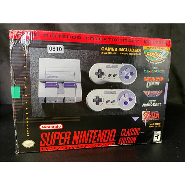 Lot of 1 Super Nintendo Entertainment System - Classic Edition - Loaded with Retro Games!