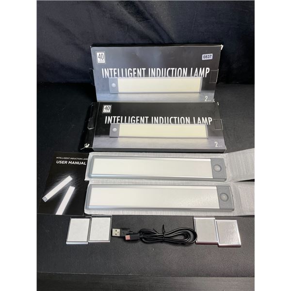Lot of 2 Boxes of Intelligent LED Motion Sensor Bar Lights - Rechargeable - 2 Per Box/4 Total - New!