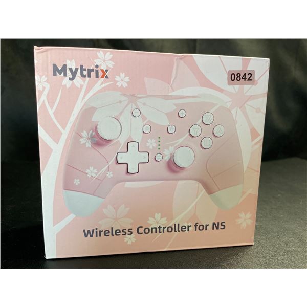 Lot of 1 Mytrix Wireless Controller for Nintendo Switch - Pink Cherry Blossom Design - Brand New!