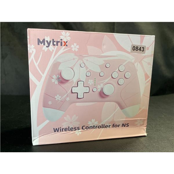 Lot of 1 Mytrix Wireless Controller for Nintendo Switch - Pink Cherry Blossom Design - Brand New!