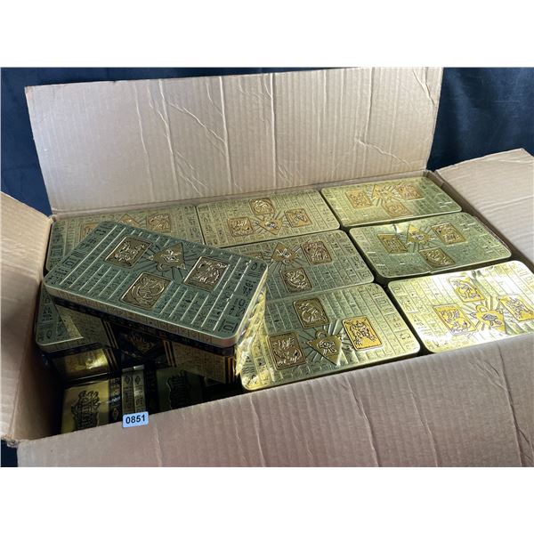 Lot of 31 Empty Yu-Gi-Oh Gold Tins - For Trading Cards - Used