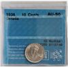 Image 1 : Canada 10c 1936 AU-50 Certified CCCS